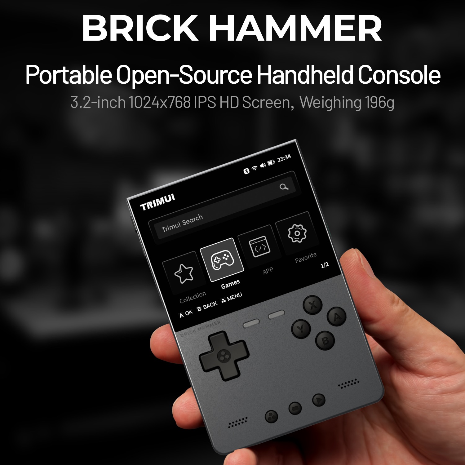 Retro Gaming Kiosk - TRIMUI BRICK HAMMER Console di gioco